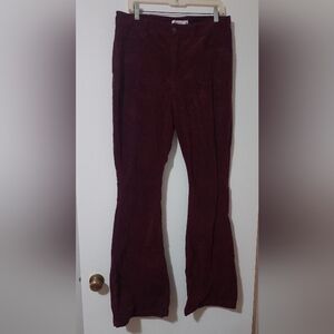 JustFab Corduroy Burgundy Pants